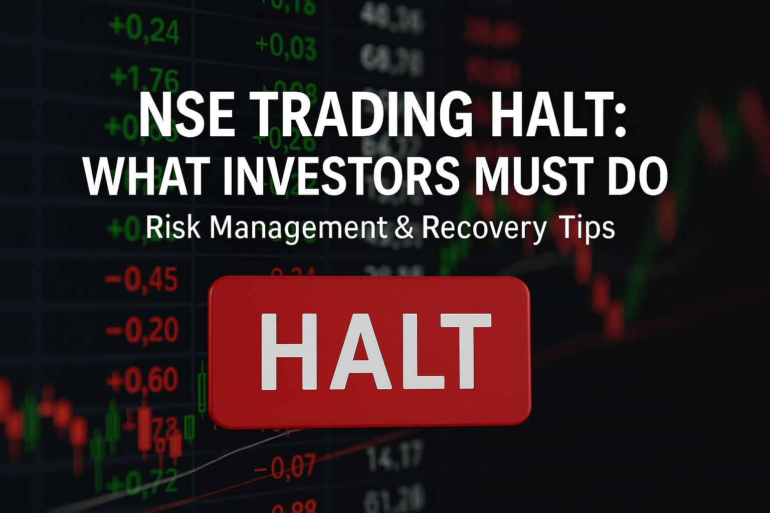 NSE Trading Halt: Ways to Handle Market Disruptions in Future