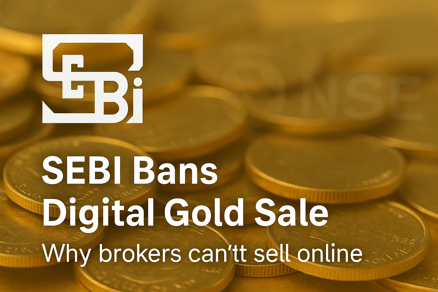 Why SEBI Banned Brokers from Selling Digital Gold Online