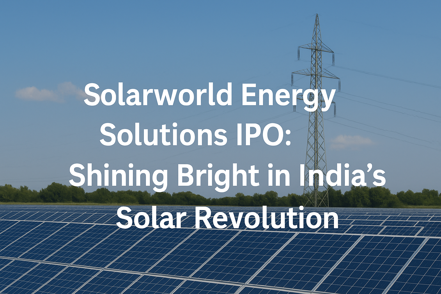 Solarworld Energy IPO: Bright Future EPC & Green Power
