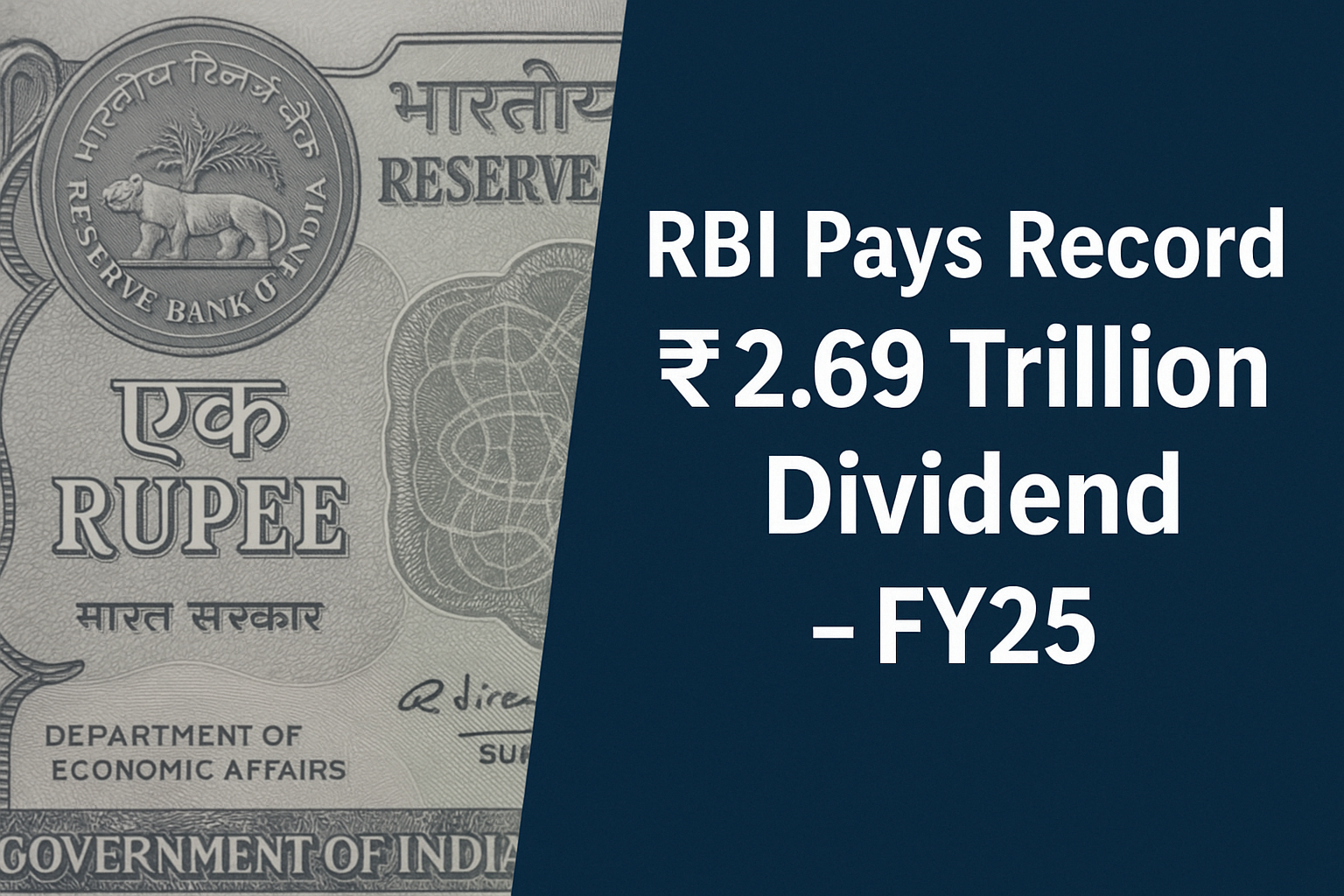 RBI Pays Record ₹2.69 Trillion Dividend for FY25