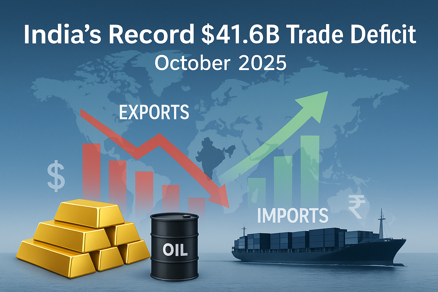 India’s Record Trade Deficit: What’s Driving the $41.6 Billion Gap?