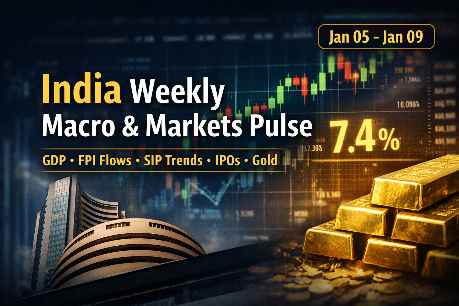 India Weekly Market & Economy Update: GDP, FPI Flows, SIPs