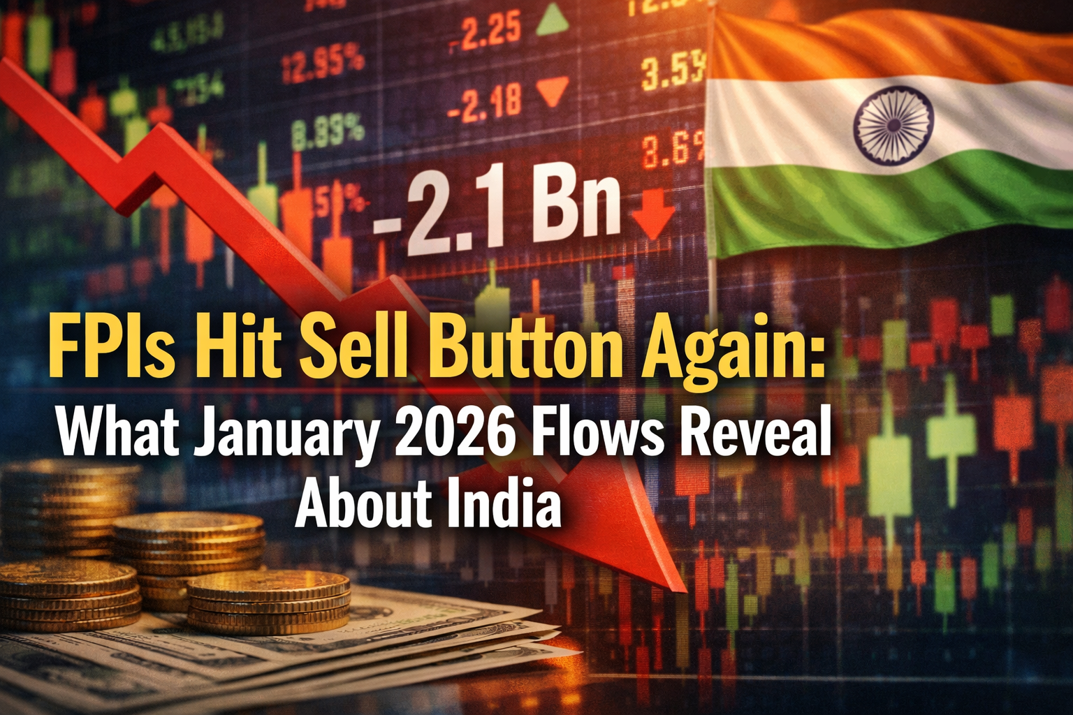 FPIs Sell $2.1Bn in Jan 2026: Sector-Wise India Market Impact