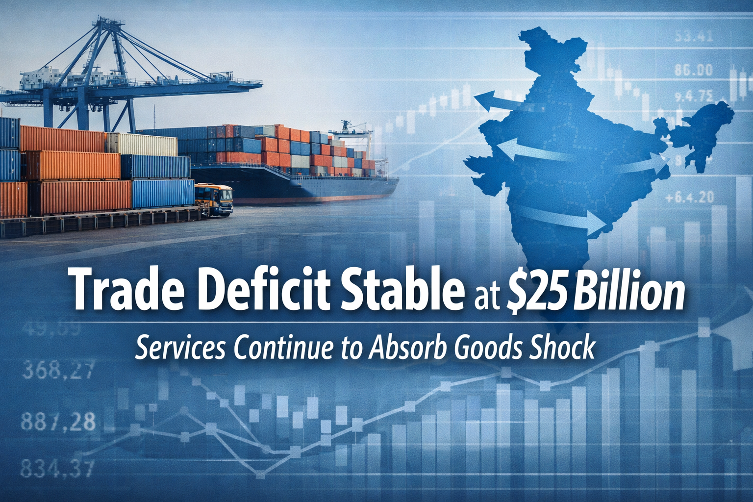 India Trade Deficit December 2025: Services Cushion Goods Gap